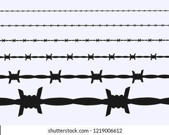silhouette of barbed wire
