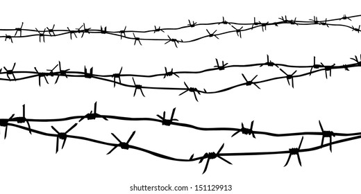 silhouette of the barbed wire