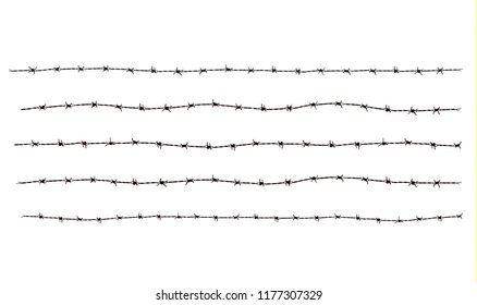 Silhouette Barbed wire template vector ideal for decorate illustration or background.