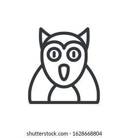 silhouette of barn owl on white background vector illustration design