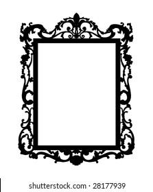 Silhouette Of Baroque Mirror