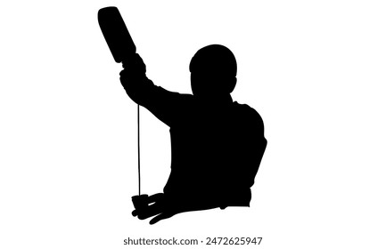 silhouette of bartender makes a cocktail