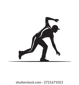 Silhouette of a baseball pitcher in the middle of a throwing motion