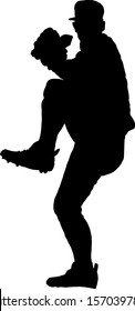 Silhouette of a baseball pitcher winding up to throw a ball. Vector illustration.