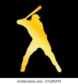 silhouette of a baseball player, popular 