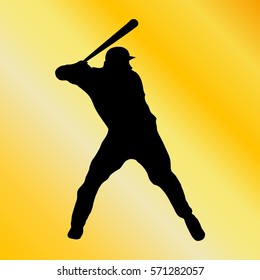 silhouette of a baseball player, popular 