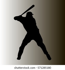 silhouette of a baseball player, popular