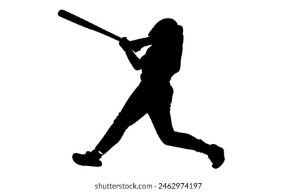 silhouette of baseball player ready to hit the ball