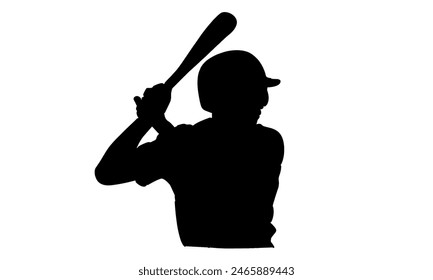 silhouette of baseball player vector illustration