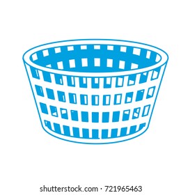 silhouette basket to dirty clothes and domestic housework