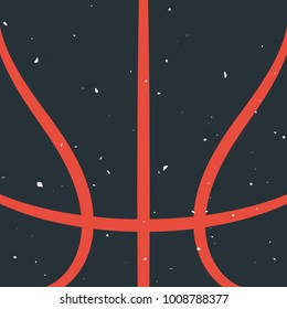 Silhouette of Basketball Ball. Basketball Sport Logo Template Vector Illustration