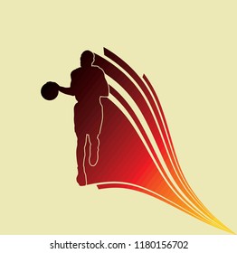 silhouette of basketball illustration
