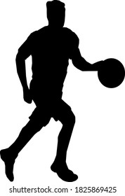 Silhouette of a basketball player