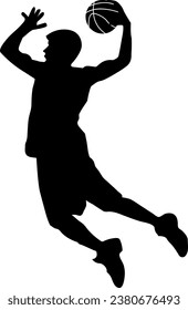 silhouette of a basketball player