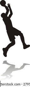 silhouette of basketball player (??????)