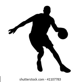 silhouette basketball player