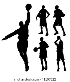 silhouette basketball player