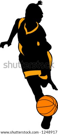 silhouette of basketball player