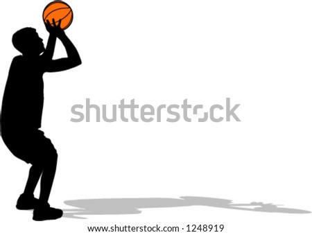 silhouette of basketball player