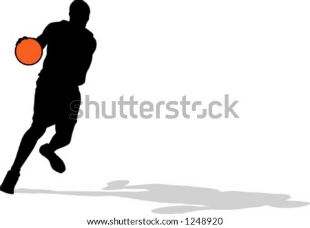 silhouette of basketball player