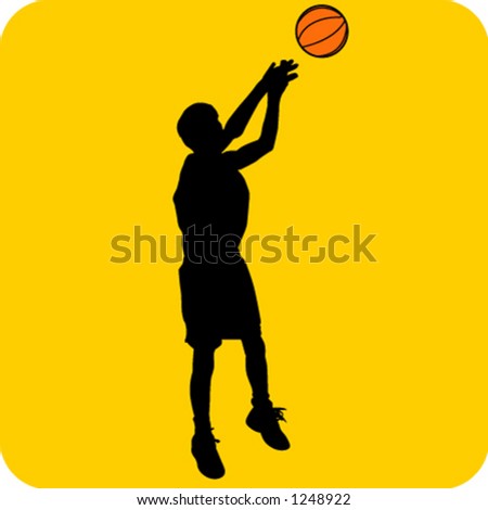 silhouette of basketball player