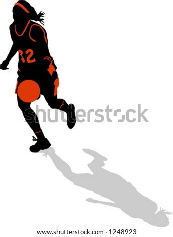 silhouette of basketball player