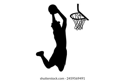 silhouette of Basketball Player illustration