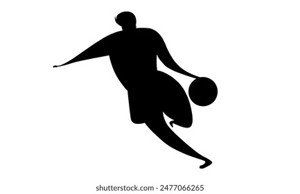 silhouette of Basketball player illustration