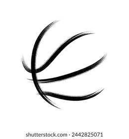 A silhouette of a basketball vector	