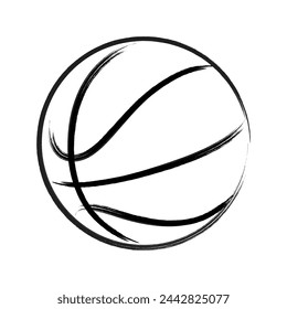 A silhouette of a basketball vector	