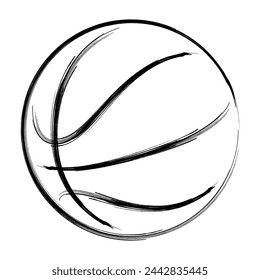A silhouette of a basketball vector	