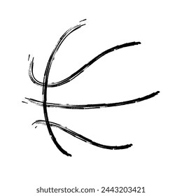 A silhouette of a basketball vector