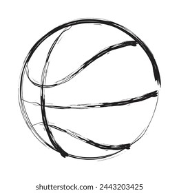 A silhouette of a basketball vector