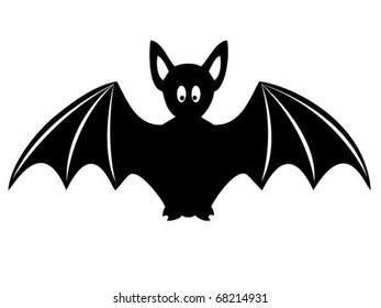 Silhouette of bat.
Also available as jpeg image.