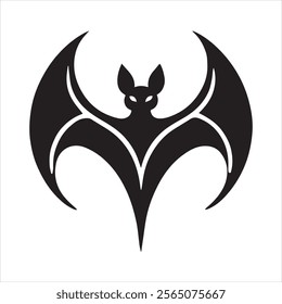 silhouette of a bat taking flight. black color vector illustrations eps 10 on a white background.
