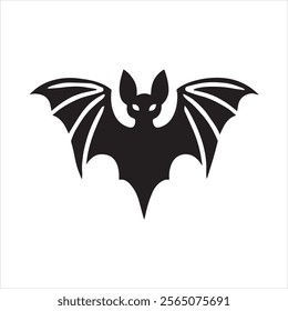 silhouette of a bat taking flight. black color vector illustrations eps 10 on a white background.
