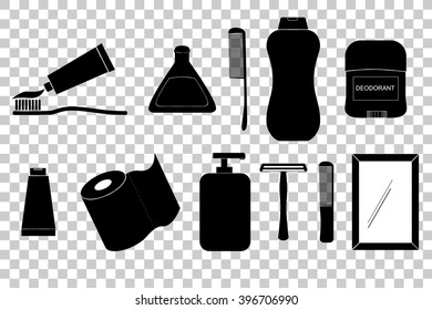 Silhouette of Bath Stuff 
