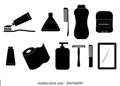 Silhouette of Bath Stuff 
