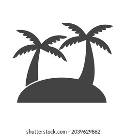 Silhouette Strand einzeln Symbol