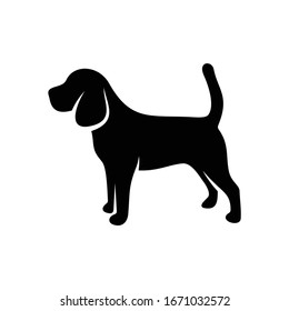 白黒のシルエットビーグル犬のベクターイラストデザイン のベクター画像素材 ロイヤリティフリー Shutterstock
