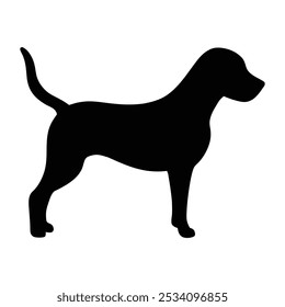 Silhouette beagle dog vector illustration design simple
