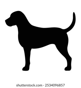 Silhouette beagle dog vector illustration design simple