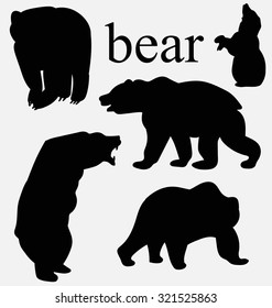 the silhouette of a bear