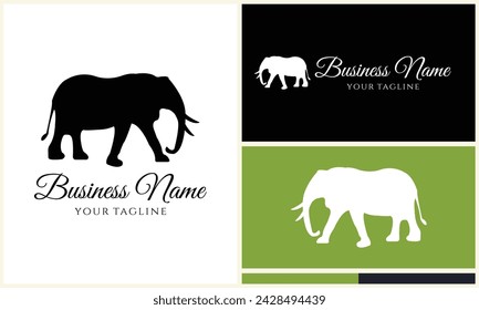 silhouette bear elephant kangaroo logo