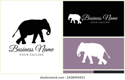 silhouette bear elephant kangaroo logo