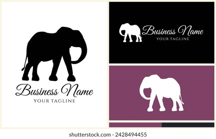 silhouette bear elephant kangaroo logo