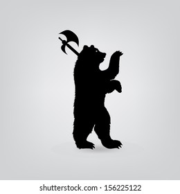 silhouette bear  icon