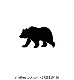 Silhouette Bear Icon, Vector Concept Illustration for Design