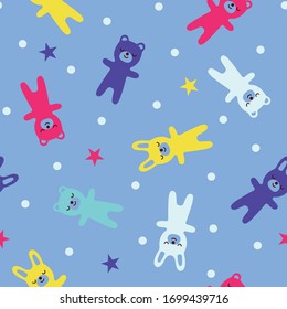 Silhouette bear illustration material pattern
