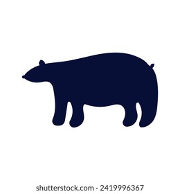 silhouette of a bear isolated on white background for design tasks
typography design vector illustration
